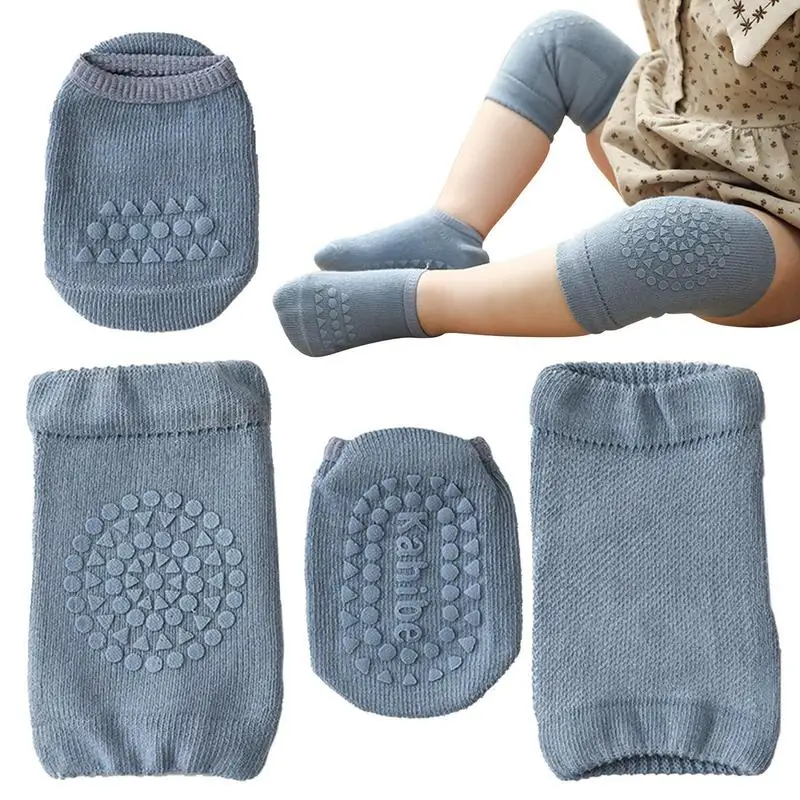 

Baby Crawling Knee Pads Anti-Slip Cotton Kneepads And Socks Set For Unisex Toddler Soft Sweat-Absorbent Breathable Toddler