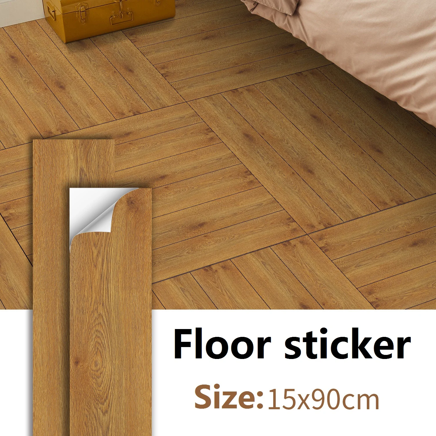 Обои 90x15 см с американской текстурой древесины, мерцающие самоклеящиеся водонепроницаемые наклейки для украшения дома, виниловые наклейки для стен