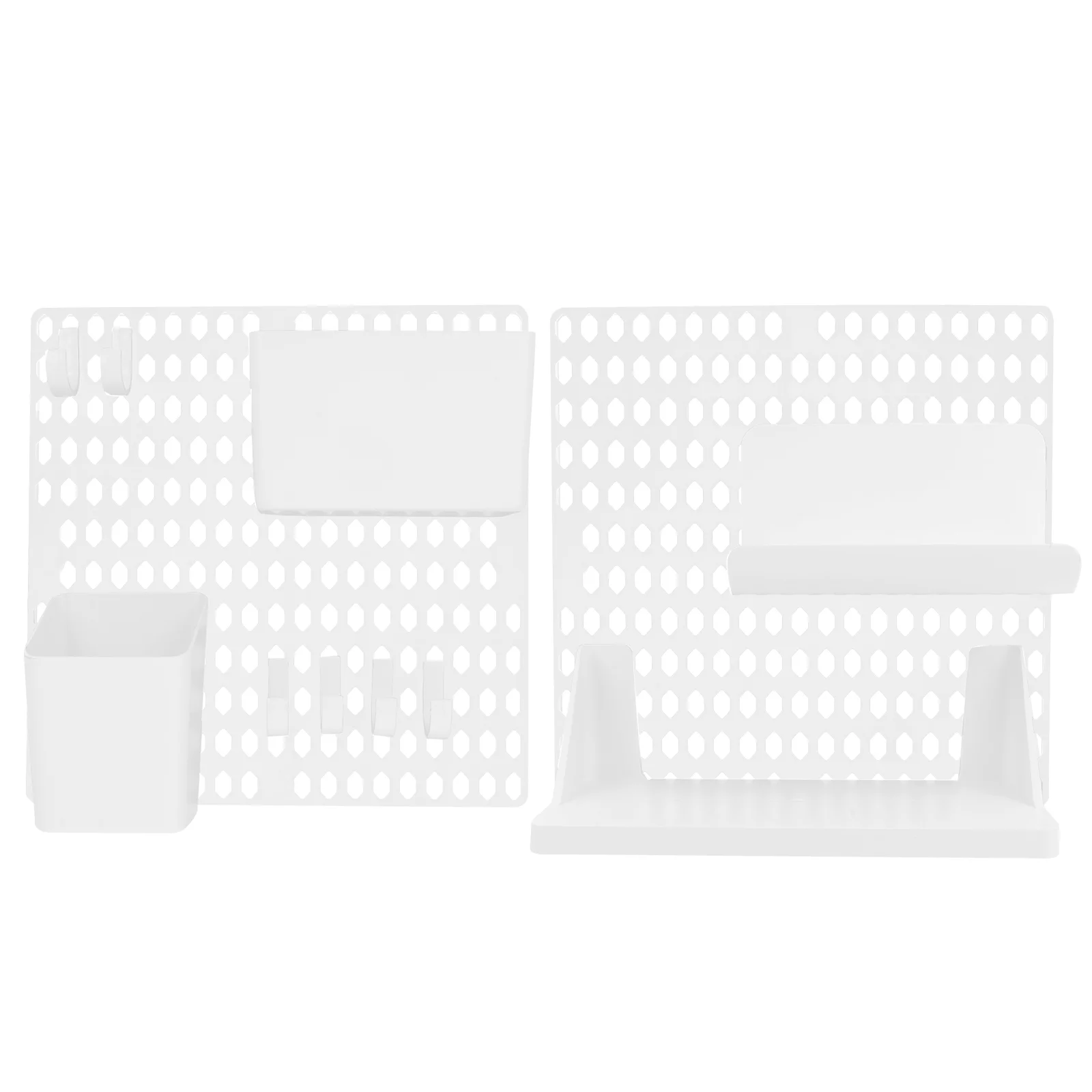 

Storage Rack Wall Display Organizer Pegboard Shelf Holder Plastic Combinations Kit