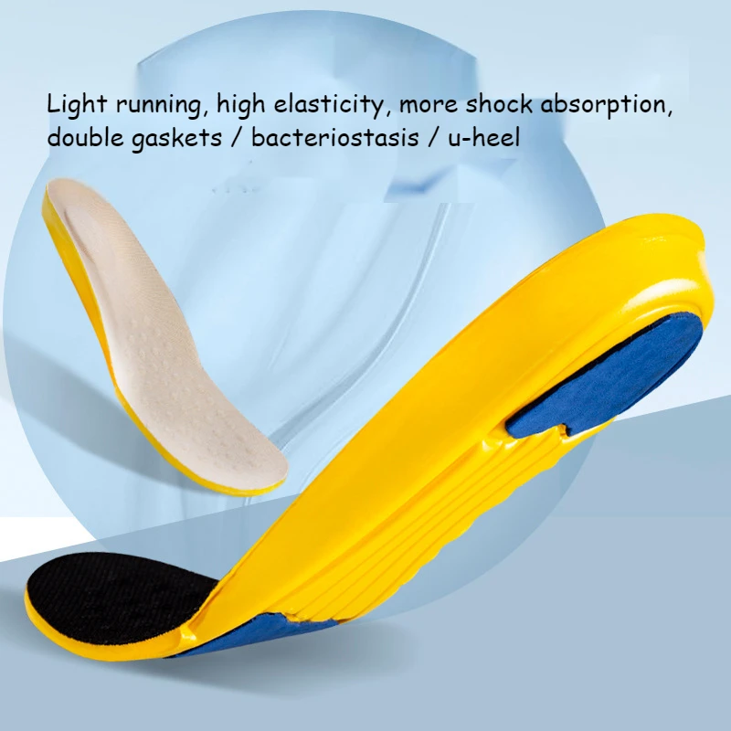  Insole Men's Women's Sports Shock Absorption Breathable Basketball Air Cushion Soft Sole Shock Absorption Soft Sole 