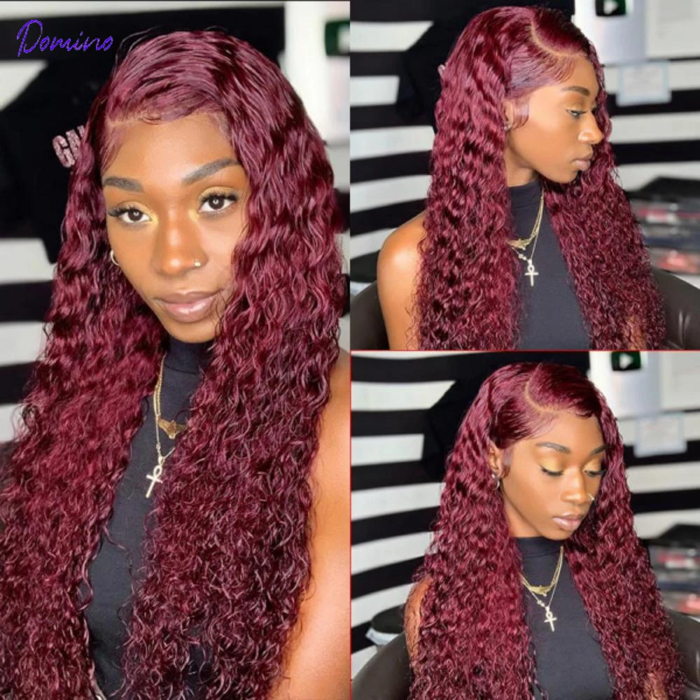 Ed Wine Red Body Wave Lace Front Wig For Black Women