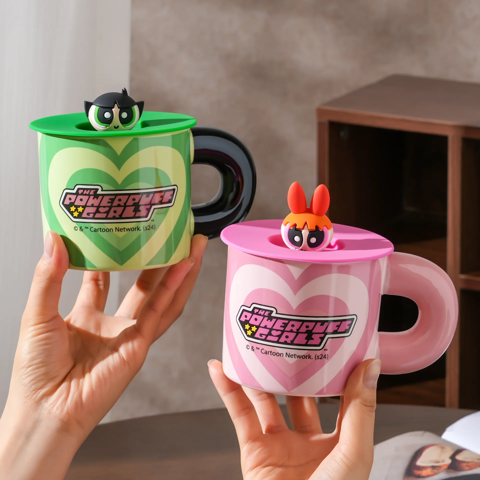 Чашка с пузырьками и цветами Powerpuff для девочек милый мультфильм 350 мл