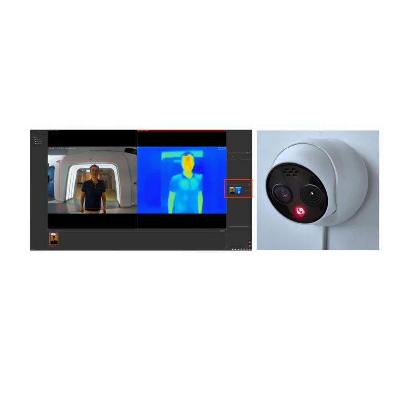 

AI Thermal and Bi-spectrum IP Camera Face Tracking Fever Human Detection Camera