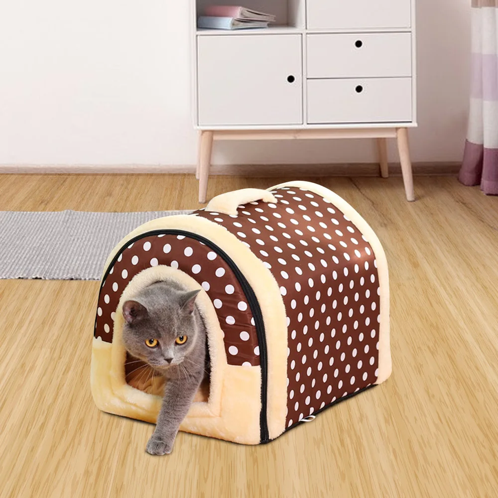 

Cat Bed Warm Portable Pet Basket Kitten Lounger Cushion Cozy Soft Washable Kennel Bed Mat For Puppy Small Medium Cats Pets House