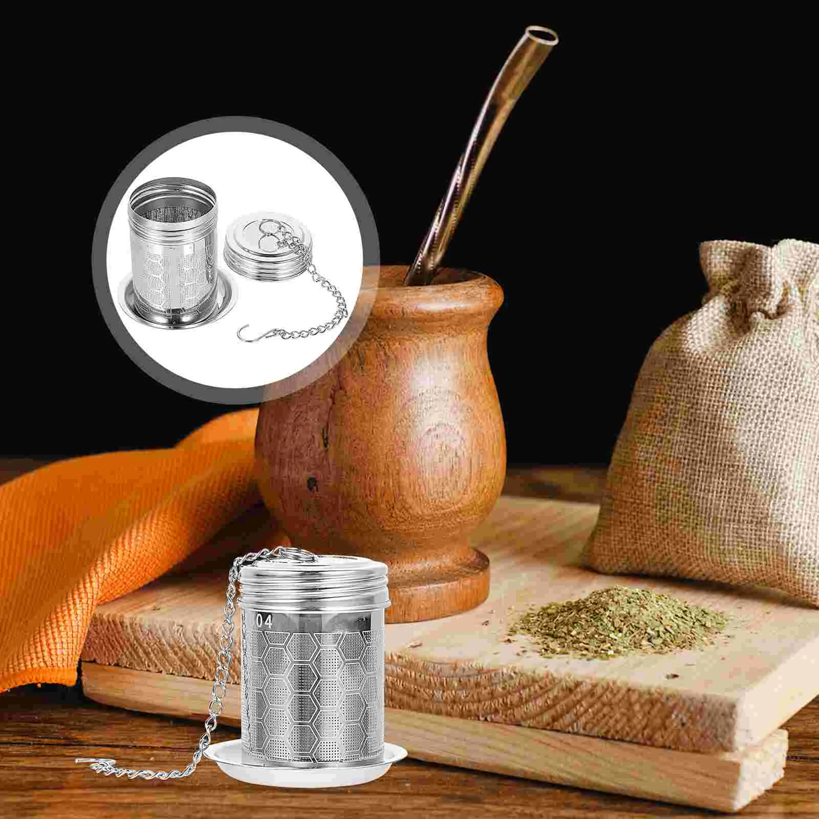 

Tea Strainer Infuser Filter Loose Mesh Leaf Fine Diffuser Stainless Steeper Leaves Steel Seasoning Kitchen Infusers Pot Basket