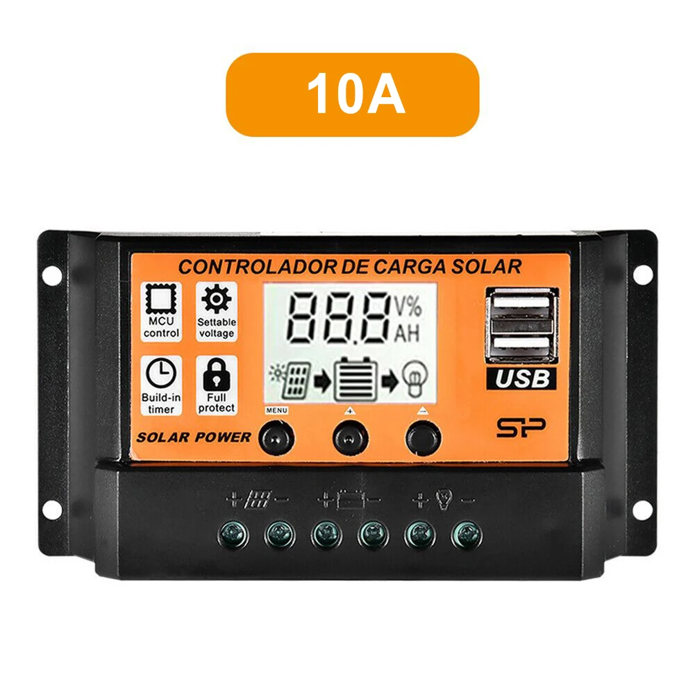 

Controller Panel Charge Controller Solar Panel Daul USB LCD PVC USB Output 10A-100A Batterie Regler DC 12V / 24V