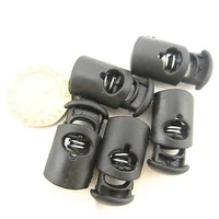 10 pcs black plastic regulation buckle toggles cord adjusters orbs spring loaded cord locks rope lock for bag curtain craft part
