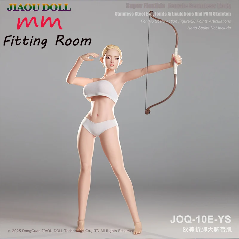 Фото JIAOU DOLL JOQ-10E 1/6, европейская съемная модель стопы, большой бюст, женский корпус, подвижная силиконовая модель 3-го поколения №1