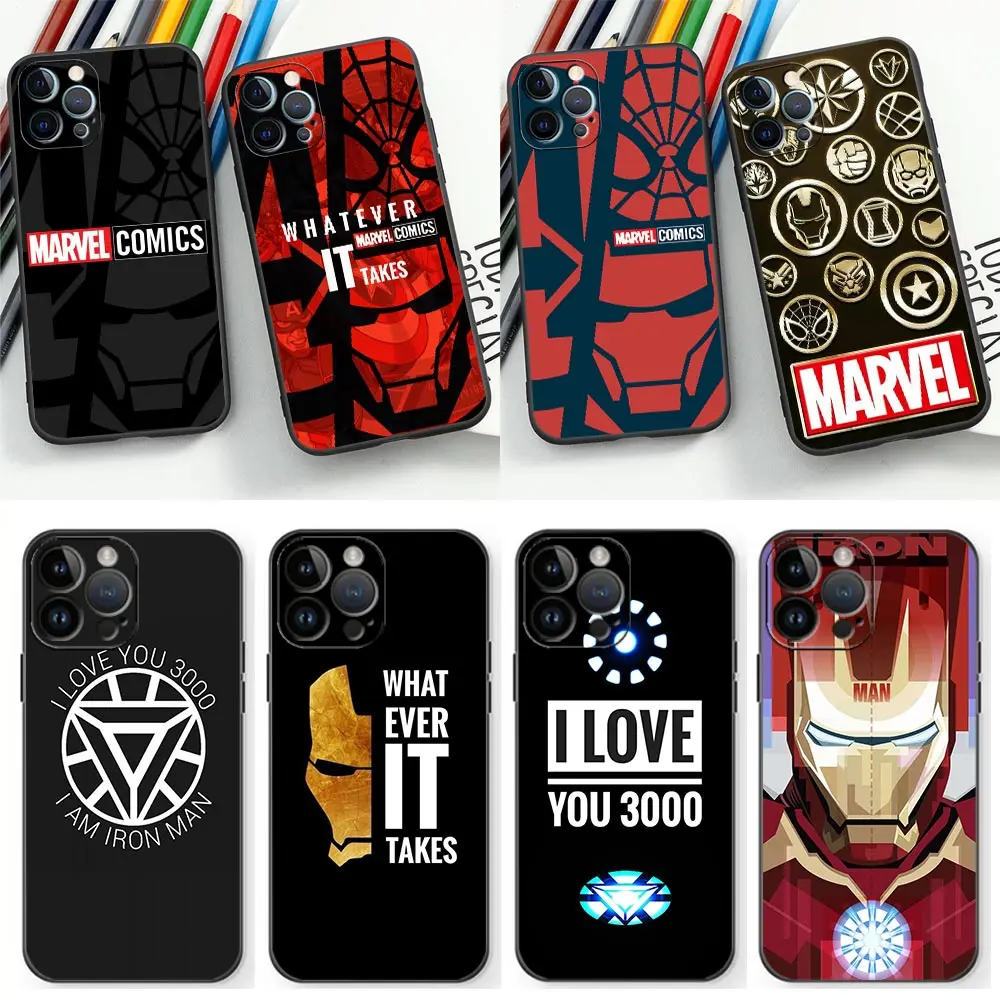 

The Avenger Iron Man Funda Cqoue Phone Case for Apple iPhone 14 11 12 13 Pro Max 7 8 SE 2022 X XR XS Max 6 6s Plus TPU Case Capa