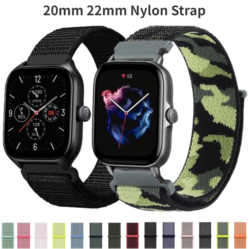

20mm 22mm Nylon Loop Strap for Huawei Watch GT3-2 Amazfit GTS/GTR Band Samsung Galaxy Watch 5 4 3 40mm 44mm 5 Pro Watchband Belt