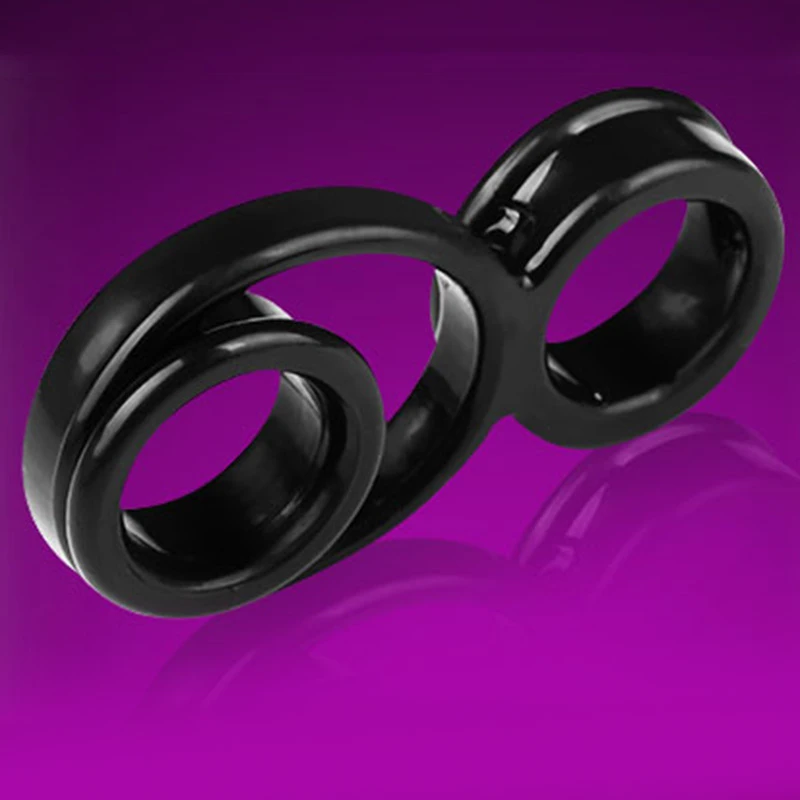 Ребристая насадка для двойного проникновения с подхватом мошонки Black Velvets Cock & Ball Ring 5335560000ring - Orion - Двойное проникновение - Купить