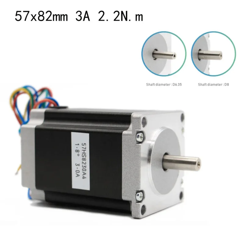 Новейший шаговый двигатель с ЧПУ NEMA 23 57x82 мм 3A 2 Нм D = 8 6 35 315 унций Nema23