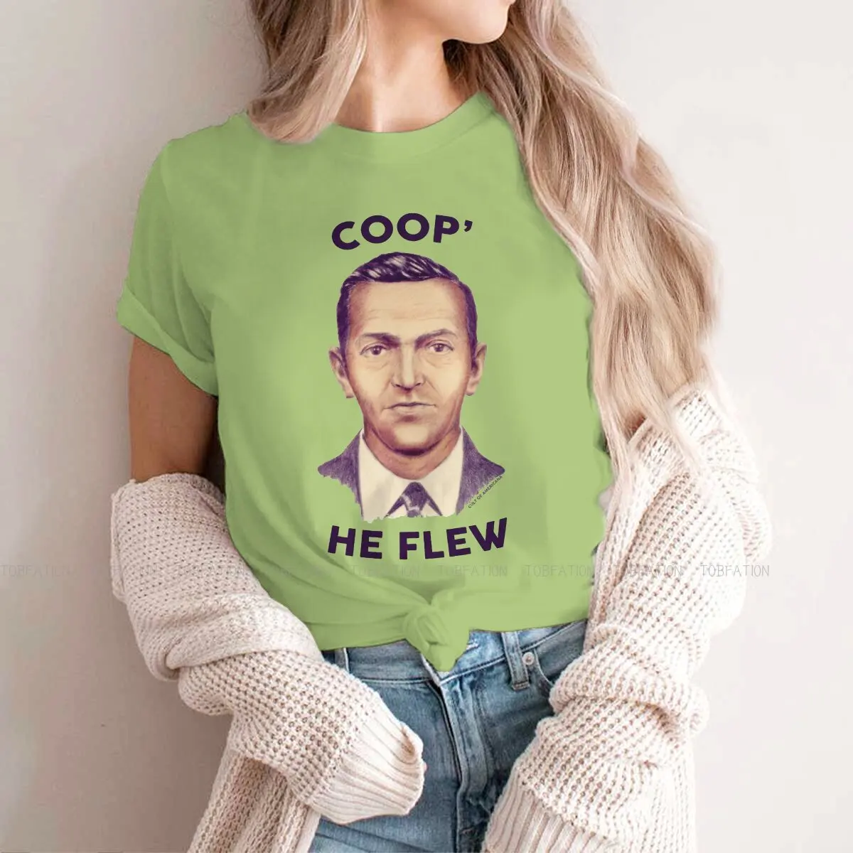 

Fly the Coop Casual TShirt DB Cooper Hijack Creative Tops Comfortable T Shirt Female Tee Unique
