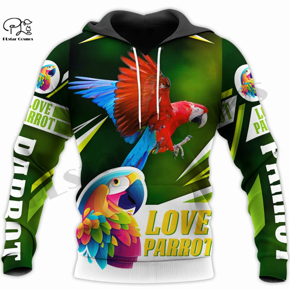 

PLstar Cosmos Newest 3D Print Parrot Bird Lover Gift Art Funny Harajuku Streetwear Casual Unique Unisex Hoodies/Sweatshirt/Zip 3