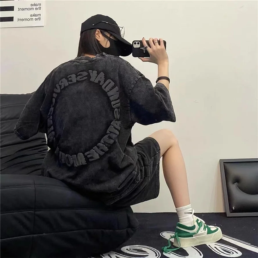 

Puff Print Trust God CPFM Short Sleeve T-shirt Men Women Kanye West Tee Sunday Service Tops Holy Spirit