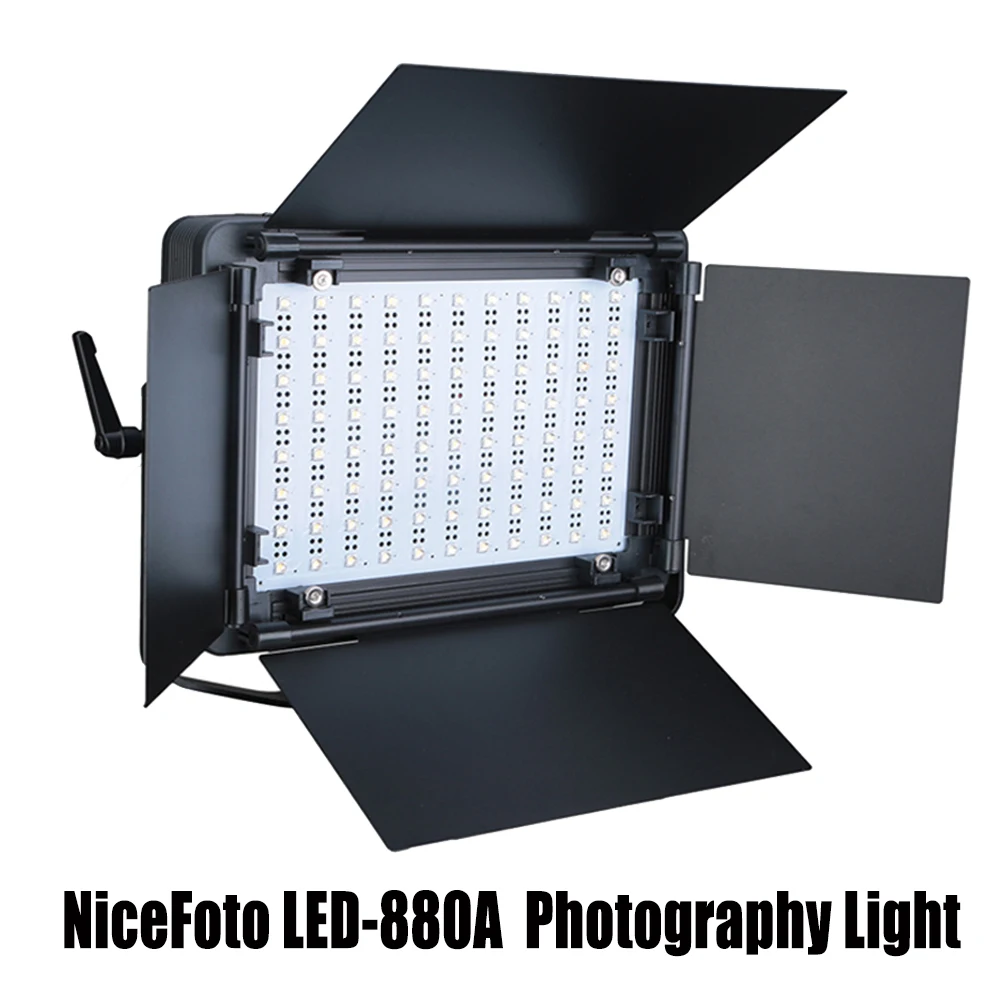 NiceFoto LED-880A освещение для фотосъемки двухцветное 3200K-6500K 50w мягкое искусственное видео фото сверхтонкая панельная лампа с регулируемой яркостью