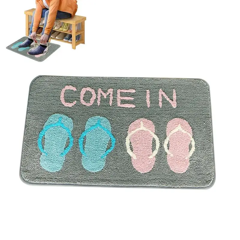 

Summer Floor Mats Slipper Absorbent Mat Anti-Slip Water Absorbent Rug Mat For Bathroom Kitchen Bedroom Living Room