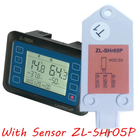 ZL-7903A, Lilytech , 100-240Vac, PID, супер многофункциональный автоматический контроллер температуры и влажности инкубатора, ZL-7901A
