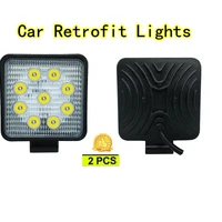 car led headlight9 36v 90w car light led car retrofit lights 6000k 9000lm square car bulb universal retrofit headlamps 2pcs