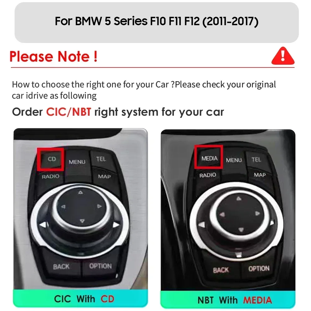 Фото 10.33 7862 Автомагнитола с AI-системами CarPlay и Android Auto для BMW 5 серии F10 F11 F12 CIC NBT, GPS-мультимедийный плеер, стерео-головное устройство №2