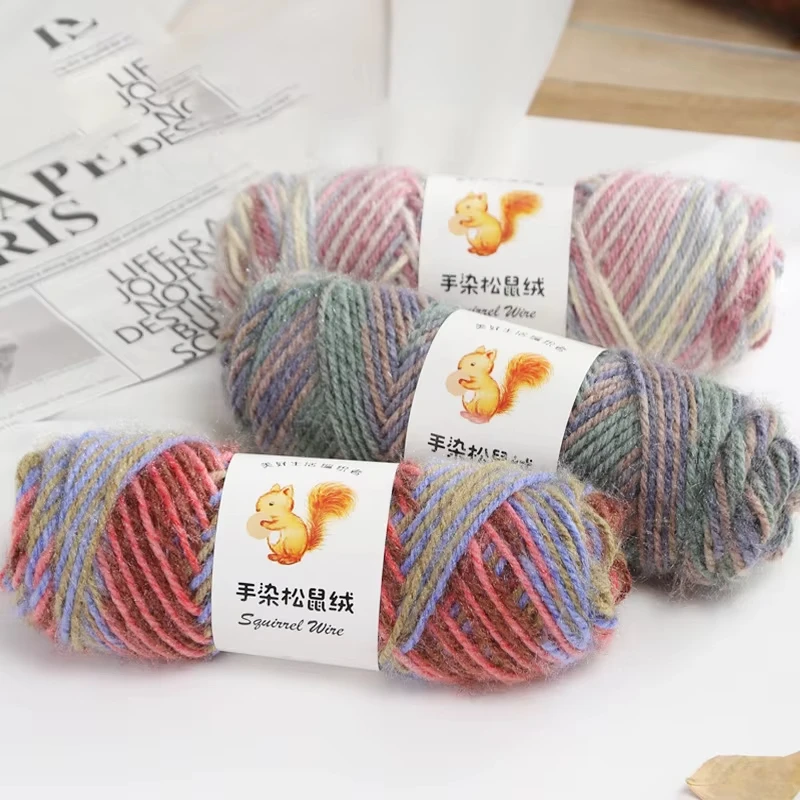 75 г/рулон пряжа с длинными волосами белка мягкая теплая шерстяная кашемировая