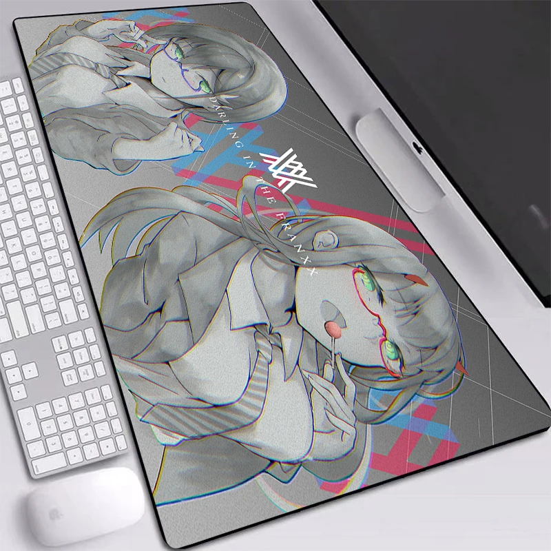 Hot Anime Mat Mousepad Darling In The FranXX Anti-slip Stitched Edges Waterproof Keyboard Speed Version Pad for Gamer Desk Mats