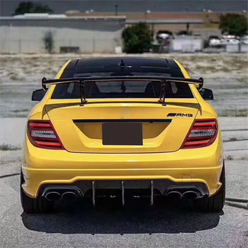 Для Mercedes Benz C-Level 204 C63 AMG Coupe 100% натуральное углеродное волокно черная серия спойлер
