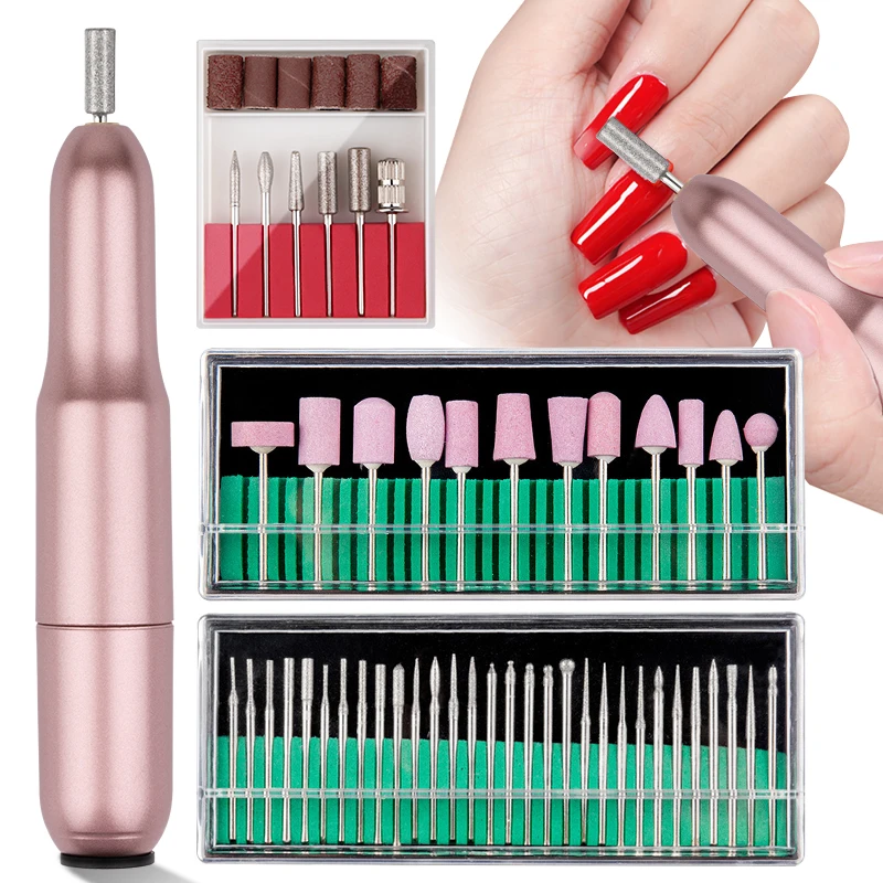 

Electric Nail Drill Machine for Manicure Professional Nail Lathe Set 20000RPM Nail Files Drill Bits Gel Polish Remover Tools