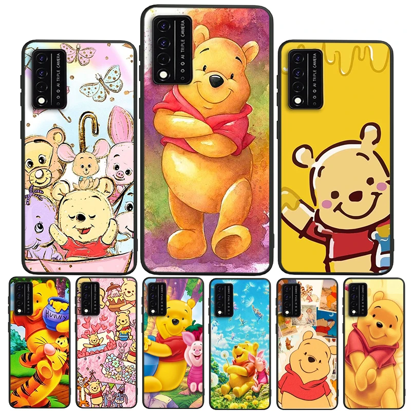 

Winnie the Pooh For T-Mobile REVVL V+ 5G T-Mobile REVVL 4 4+ Black luxury Silicone Soft Funda Phone Capa Case