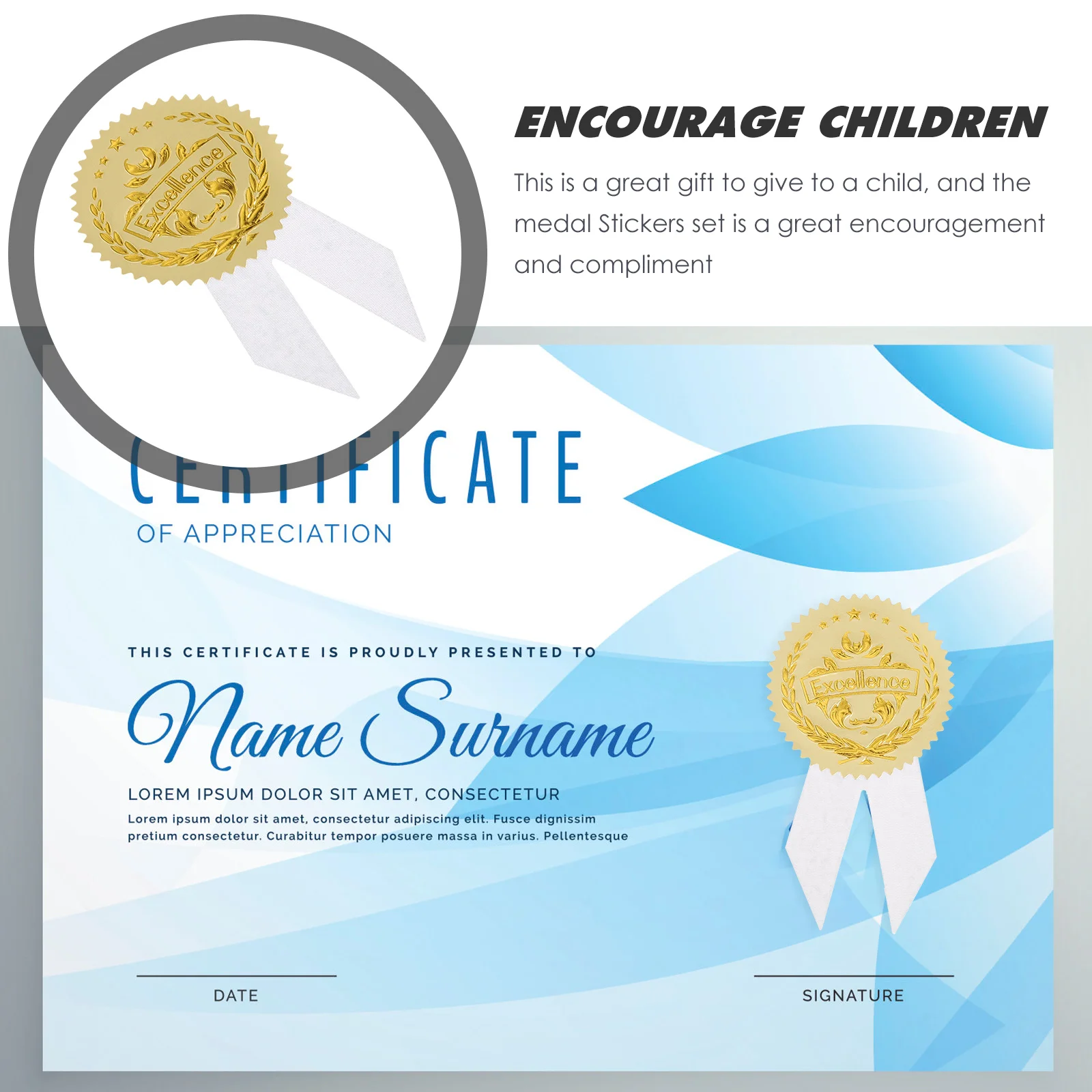 36 комплектов этикеток выпускные медали наклейки для наградов поощрительная