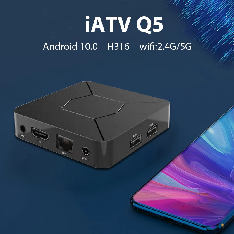 Умный ТВ-приставка iA Q5 HDR Smart TV Stick Android 10 0 Allwinner H316 4K A портативный приставка для