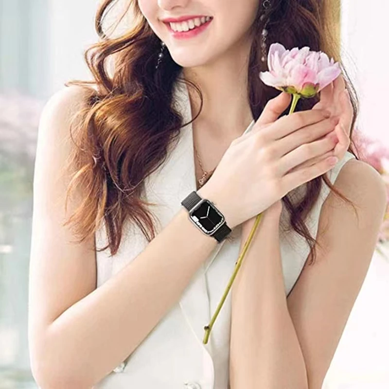 Strap For apple watch band 44mm 49mm 45mm 40mm 41mm 38mm 42mm correa Nylon Loop bracelet iWatch serie 8 7 se 6 5 4 3 Ultra 49mm