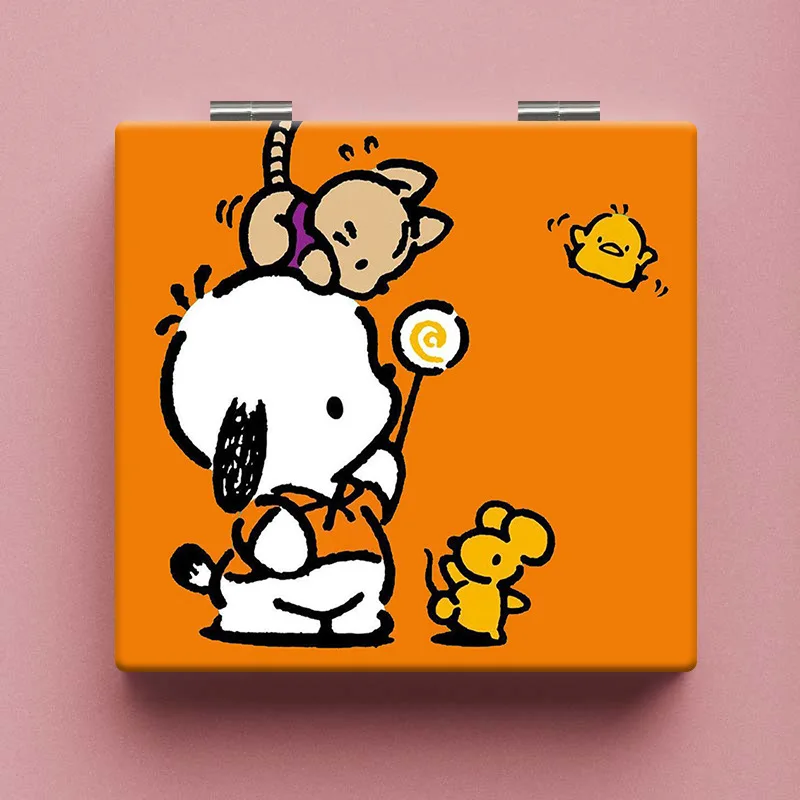 

Hello Kitty Sanrio Anime Pacha Dog To Travel To The Mirror Mirror Kuromi Mirror Friends Gifts Convince Kawaii Portable Beauty