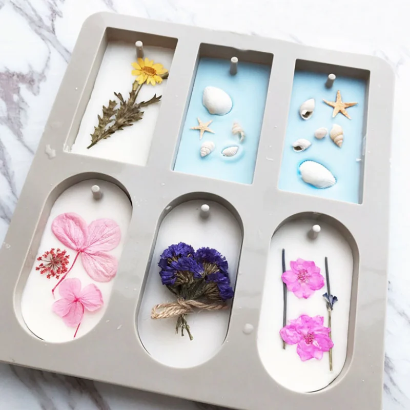 

DIY Flower Soap Mold Craft Accessories Soap Mold Silicone Clay Aromatherapy Tablets Molds Hanging Ornaments Wax Molds