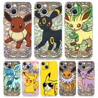 umbreon pokemon phone case for iphone 13 11 12 pro max x xr xs 7 8 plus se 2022 transparent soft silicone cover tpu fundas coque