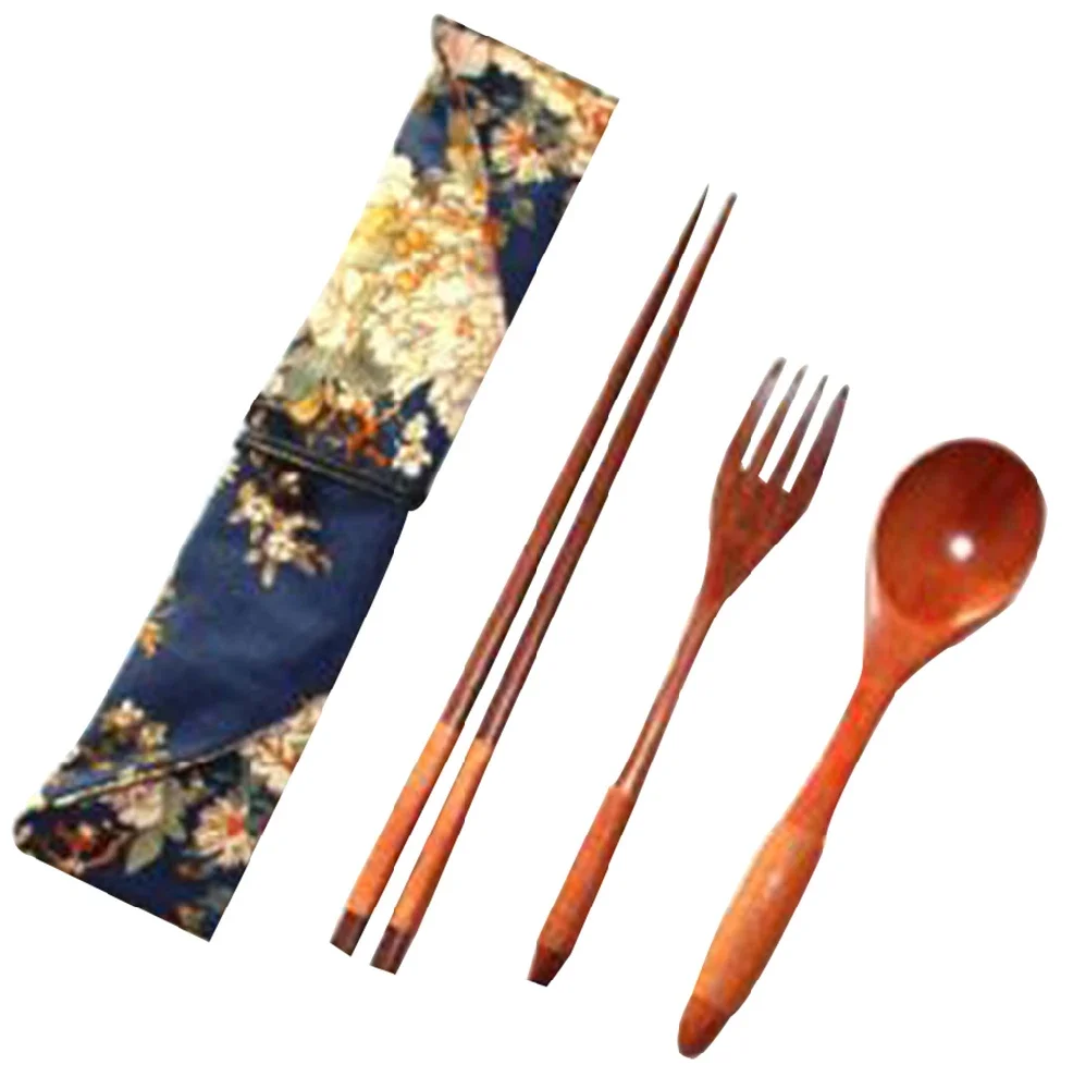 

Convenient and Practical Wooden Tableware Outdoor Travel Cutlery Set #05