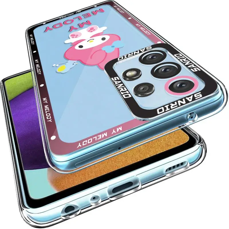 Японский мультяшный чехол для телефона Kuromi Pochaco Samsung A55 5G A25 A22 A15 A34 A14 A71 A52 A50 A12 A13 A32