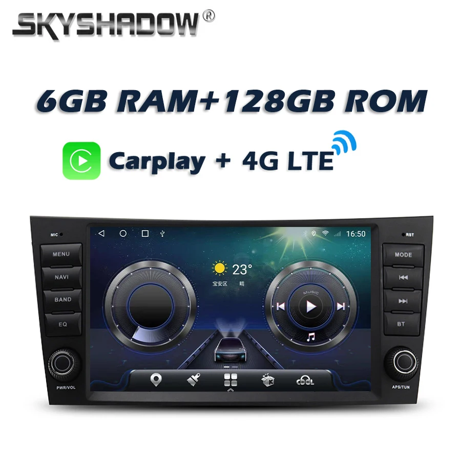 Автомобильный DVD-плеер Carplay 8 дюймов IPS DSP Android 11 0 6 ГБ + 128 GPS WIFI Bluetooth 5 RDS радио для Benz