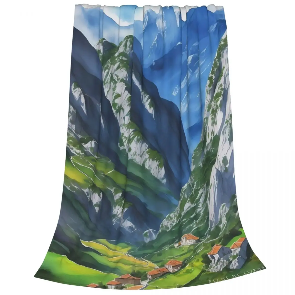 Покрывало на кровать для путешествий Королевский размер пикс Европы в Астурии