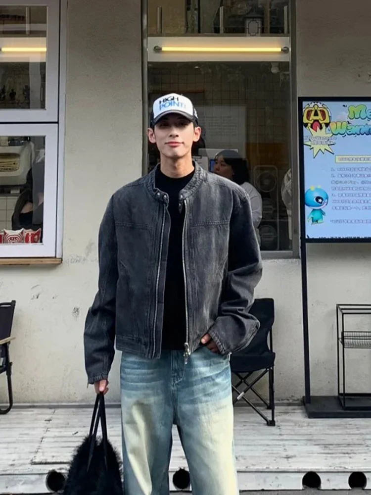 Cleanfit джинсовое пальто с короткими плечами мужская осенне-зимняя модная