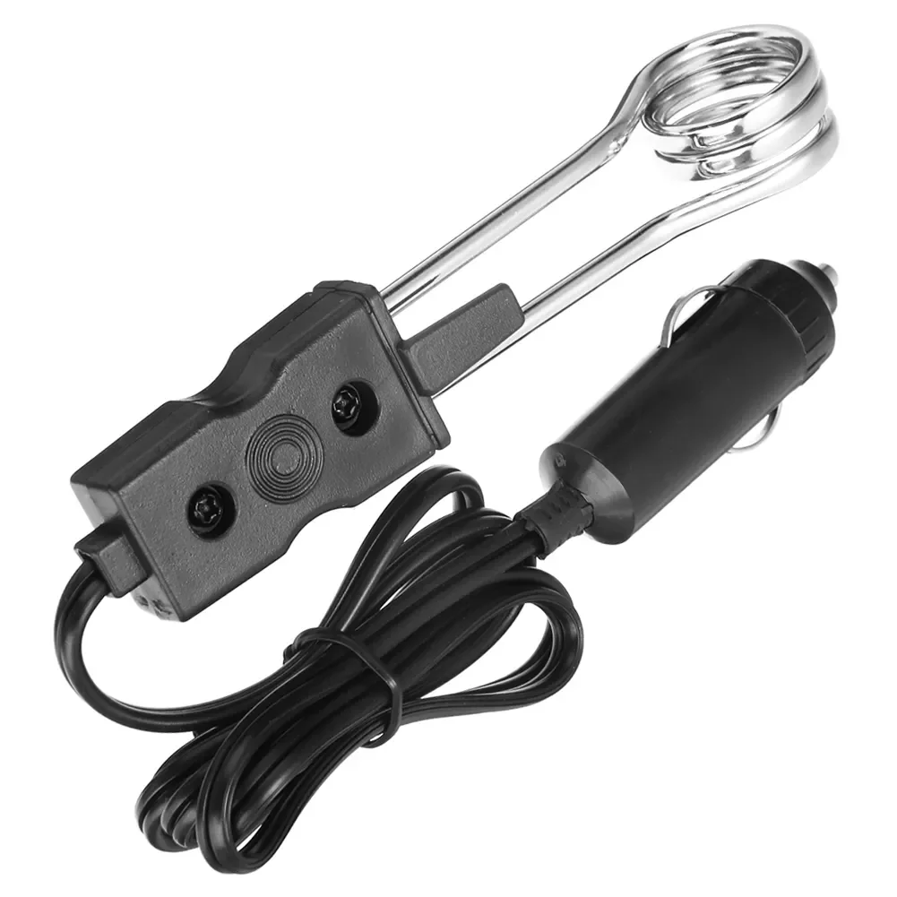 

Car Water Heater Black 12V Portable Safe Car Immersion Heater Water Tea Coffee Heater Boiler