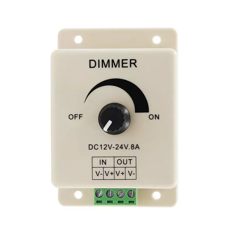 

light Dimmer Switch Light Power Supply Controller DC 12V 24V 8A Adjustable Brightness Lamp Strip Driver LED Light c1
