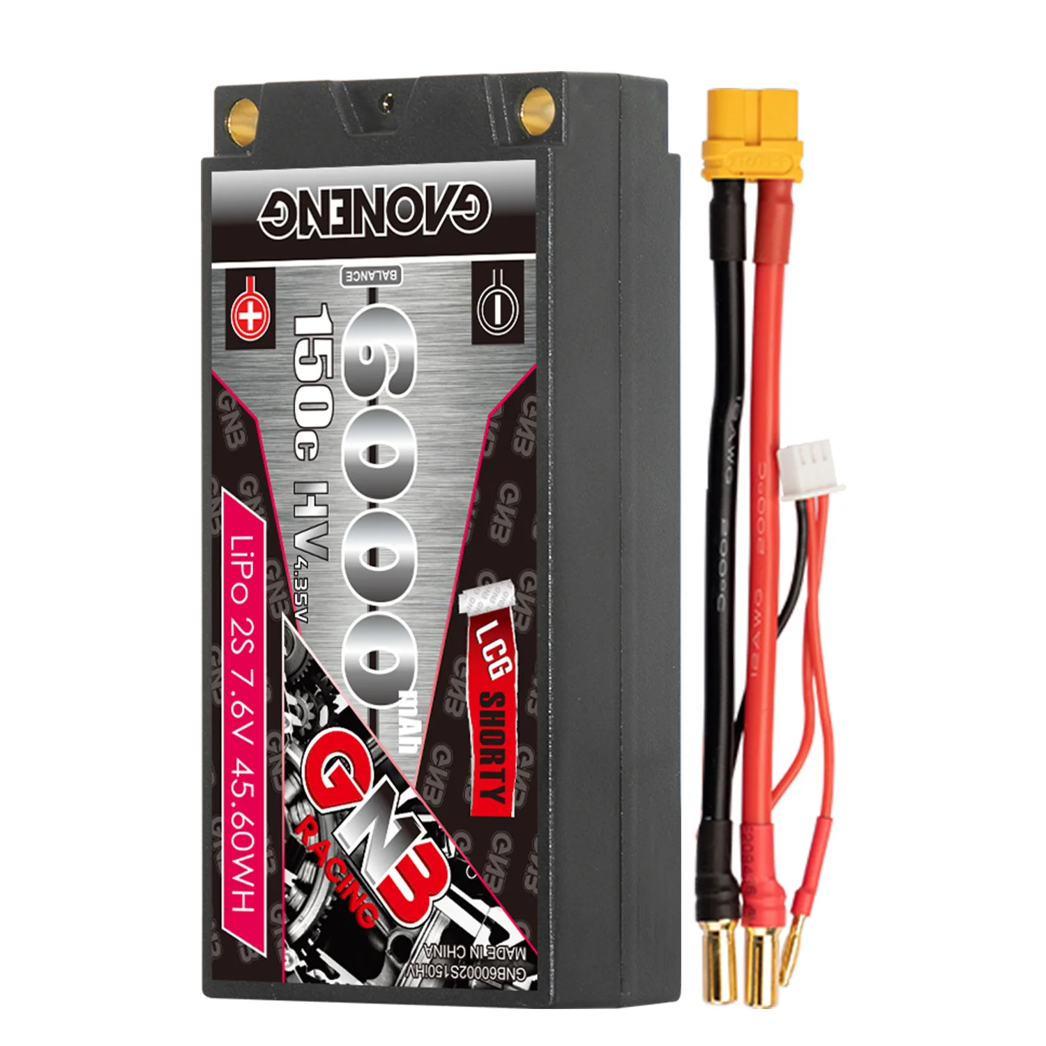 Gaoneng GNB RC Shorty 2S 7.6V HV 6000mAh 150C Hardcase Lipo XT60 Gaoneng GNB RC Shorty 2S 7.6V HV 6000mAh 150C Hardcase Lipo XT60