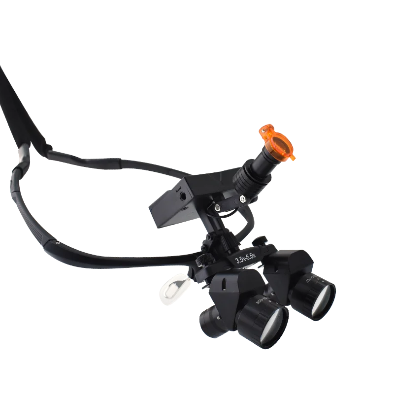 48 ° Den Tal Loupes 5 Вт налобный фонарь бинокулярная медицинская лупа 3 5X-5 5X регулируемая