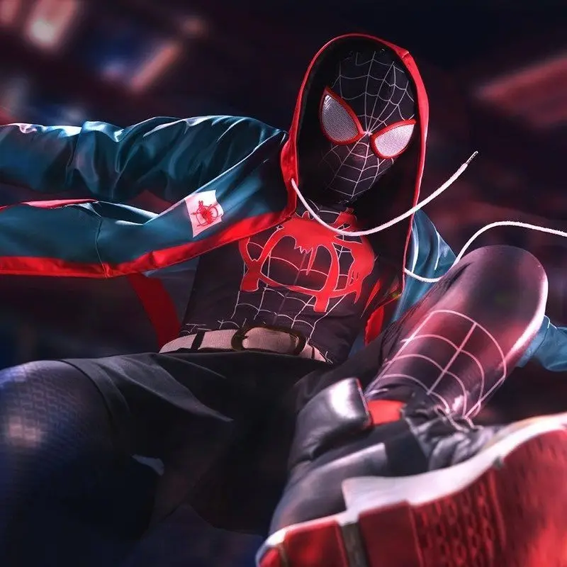 Anime Spiderman Miles Morales Cosplay Kostüm 3D Druck In Die Vers Spinne Mann Halloween Zentai Body Für Erwachsene Kinder