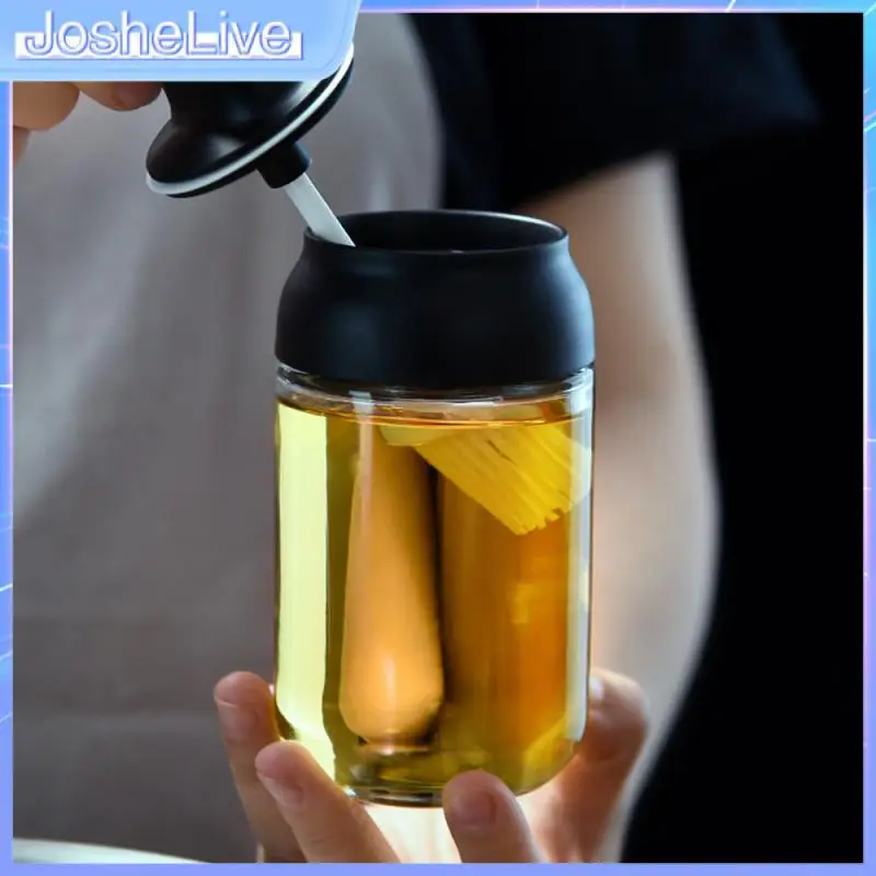 

250ML Transparent Glass Seasoning Bottle Spice Container Condiment Airtight Jar With Spoon Kitchen Seasoning Salt Oil