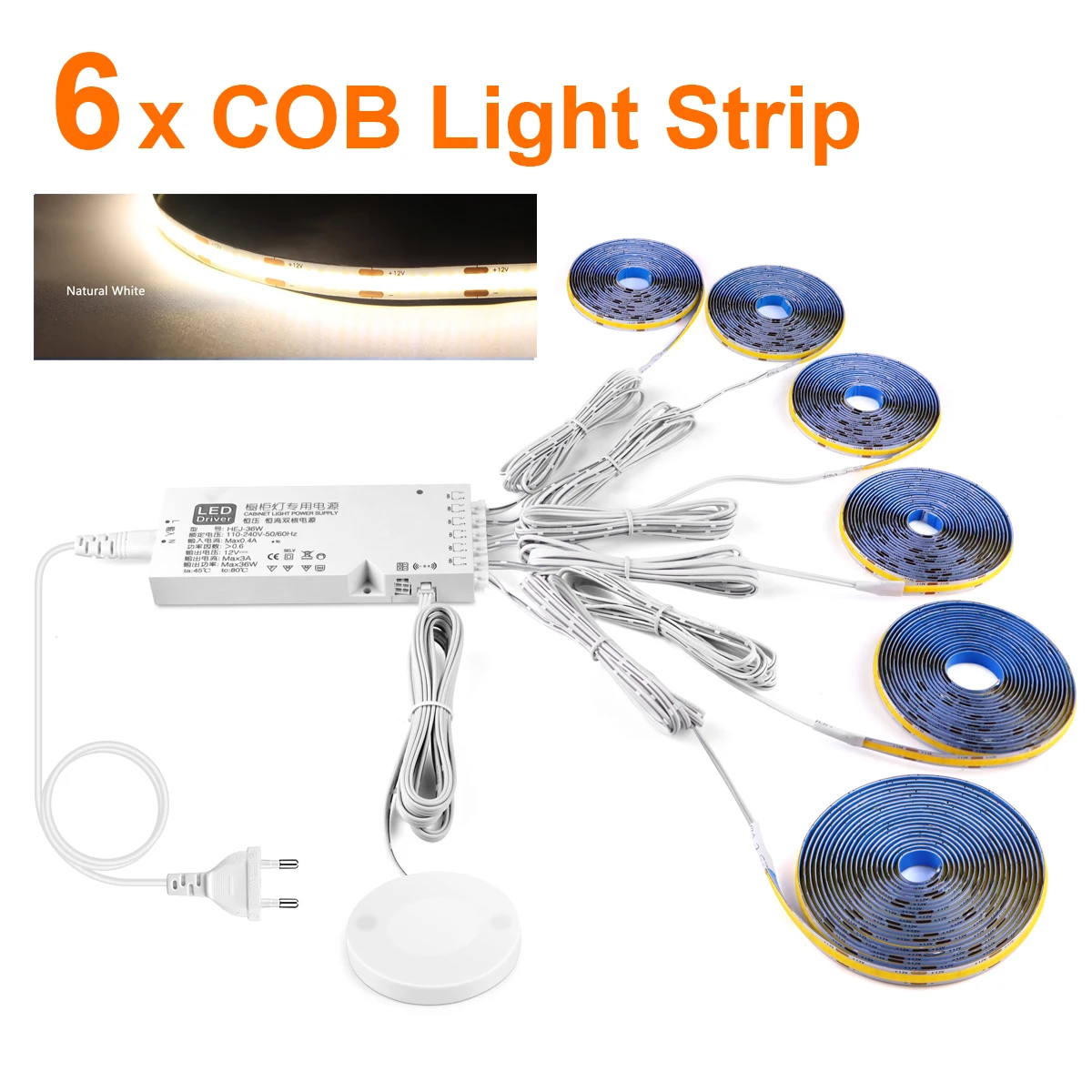 

Светодиодная лента Rybakov COB 100 см Белый/Теплый белый