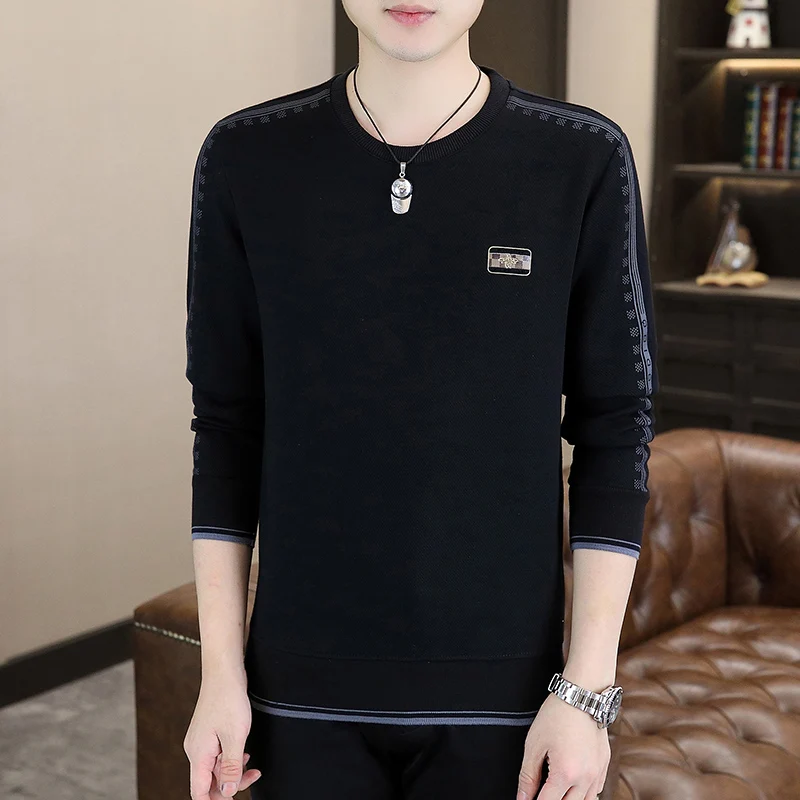 Мужская хлопковая толстовка с капюшоном и круглым вырезом большого размера