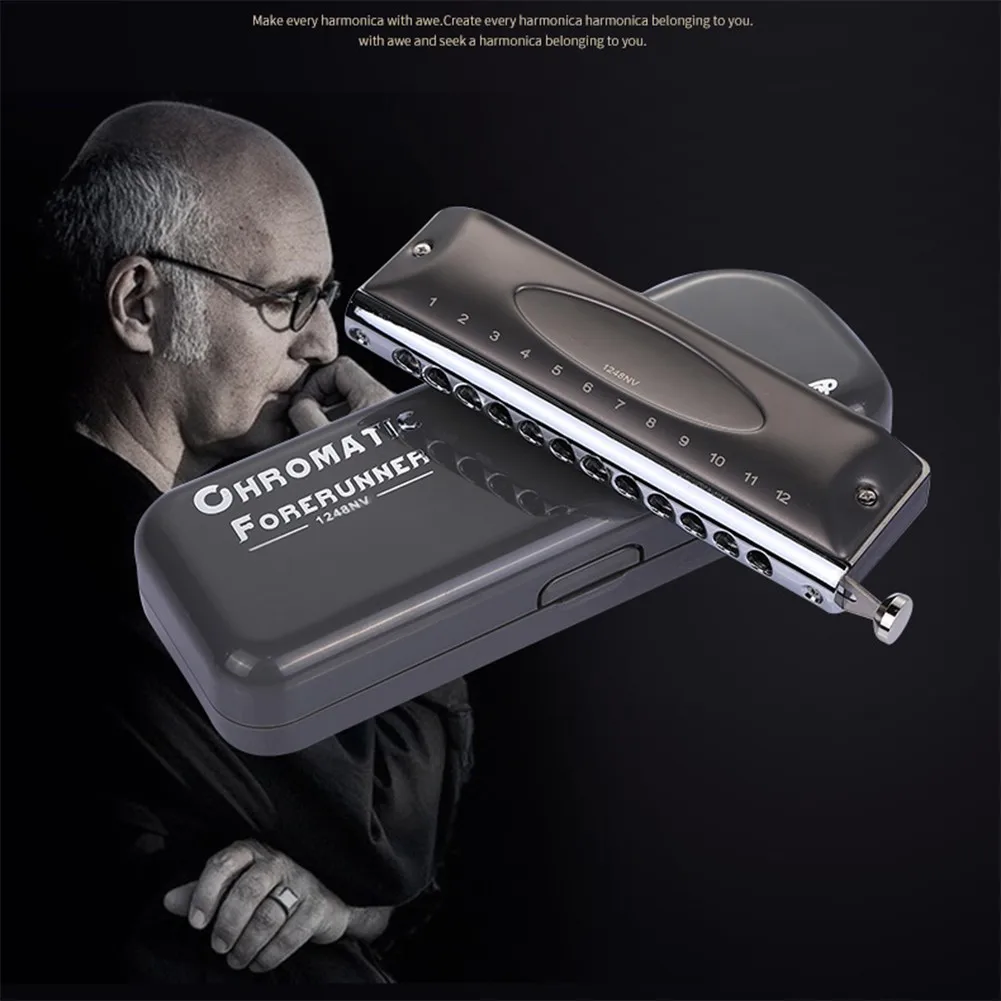 

Модные высококачественные Музыкальные инструменты Chromatic EASTTOP 12 отверстий 48 тонов гармоника без мембраны 1248NV