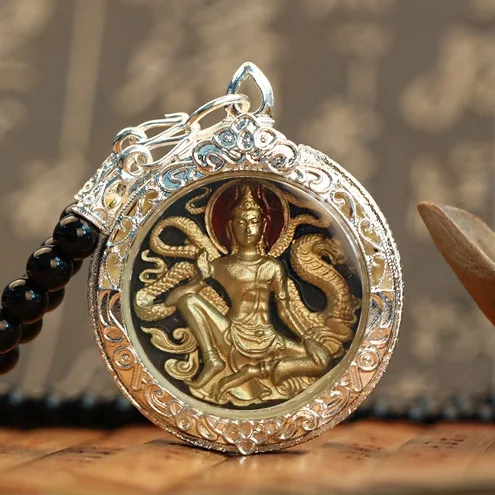 Thailändische Buddha-Medaille, Zedujin Dragon Po, Long Nai – Detail 2